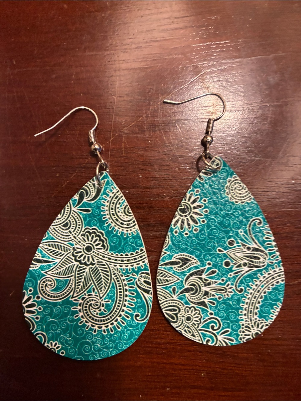 Turquoise Floral Teardrop Earrings - Women Jewelry